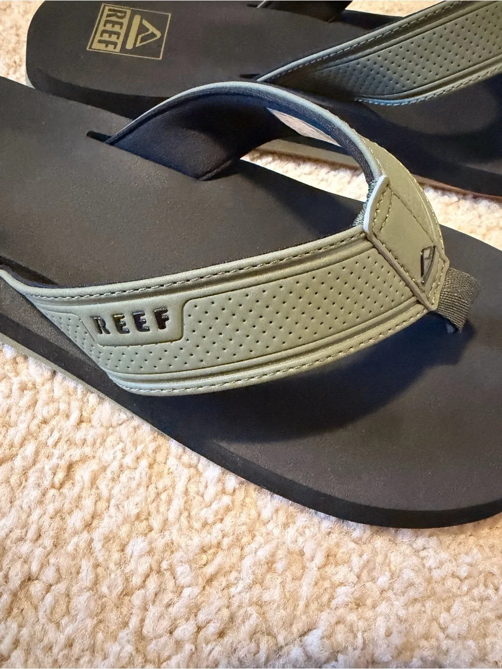 Reef Olive Green and Black Men's Sandals